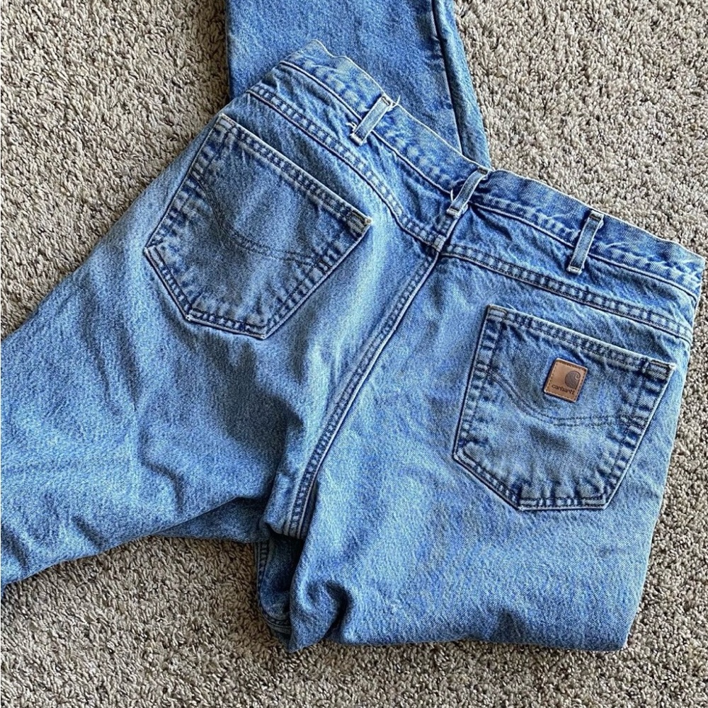Vintage Carhartt insulated jeans denim workwear USA Y2K